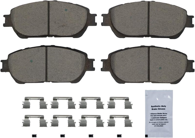 HUSCH D906 Front Ceramic Brake Pads Kit Fit For Lexus ES300 2002-2003, For ES330 2004-2006, For Toyota Avalon 2005-2007, For Camry 2005-2006, For Sienna 2004-2010, For Solara 2004-2008 - Image 2
